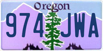 OR license plate 974JWA
