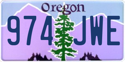 OR license plate 974JWE