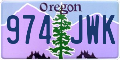 OR license plate 974JWK