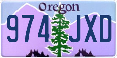 OR license plate 974JXD