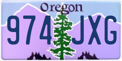 OR license plate 974JXG