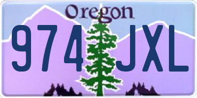 OR license plate 974JXL