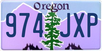 OR license plate 974JXP