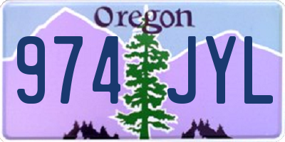 OR license plate 974JYL