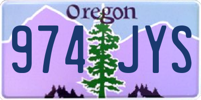 OR license plate 974JYS