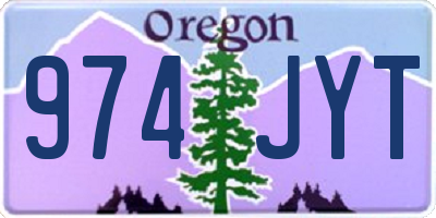 OR license plate 974JYT