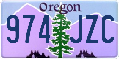 OR license plate 974JZC