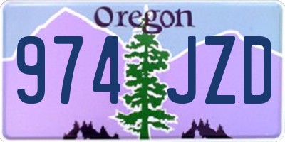 OR license plate 974JZD