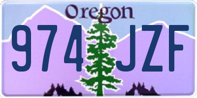 OR license plate 974JZF