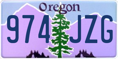 OR license plate 974JZG