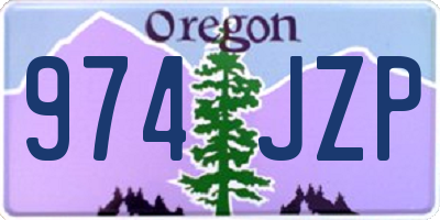 OR license plate 974JZP