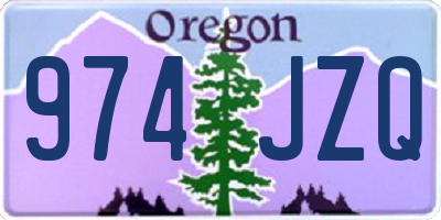 OR license plate 974JZQ