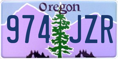 OR license plate 974JZR