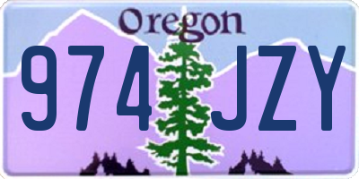 OR license plate 974JZY