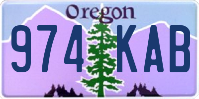 OR license plate 974KAB