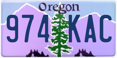 OR license plate 974KAC