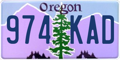 OR license plate 974KAD