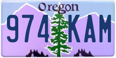 OR license plate 974KAM