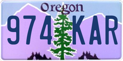 OR license plate 974KAR