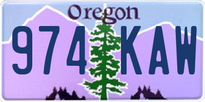 OR license plate 974KAW