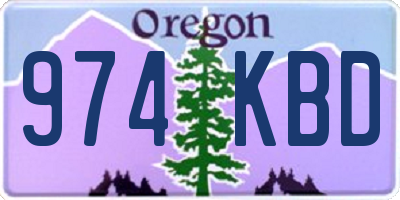 OR license plate 974KBD