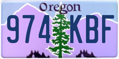 OR license plate 974KBF
