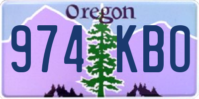 OR license plate 974KBO