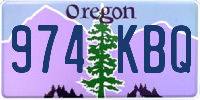 OR license plate 974KBQ