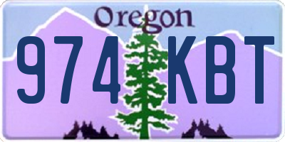 OR license plate 974KBT