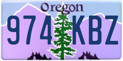 OR license plate 974KBZ