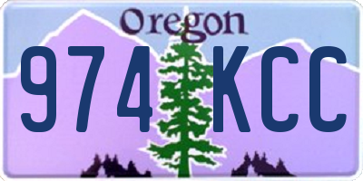 OR license plate 974KCC