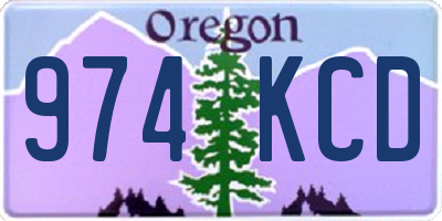 OR license plate 974KCD