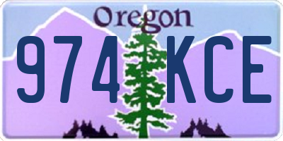 OR license plate 974KCE