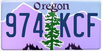OR license plate 974KCF