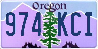 OR license plate 974KCI