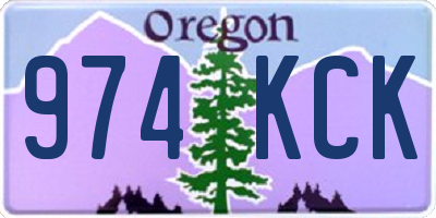 OR license plate 974KCK