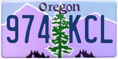 OR license plate 974KCL