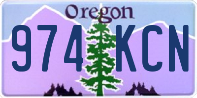 OR license plate 974KCN