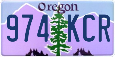 OR license plate 974KCR