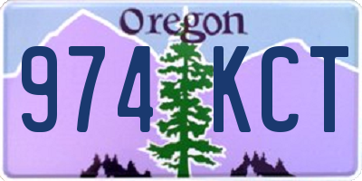 OR license plate 974KCT