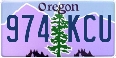 OR license plate 974KCU
