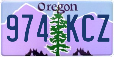 OR license plate 974KCZ