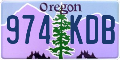 OR license plate 974KDB