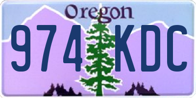 OR license plate 974KDC
