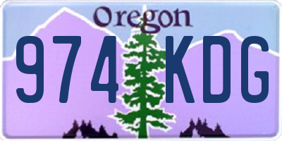 OR license plate 974KDG