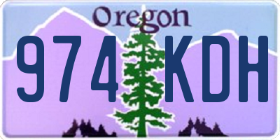 OR license plate 974KDH