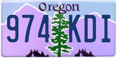 OR license plate 974KDI