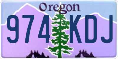 OR license plate 974KDJ