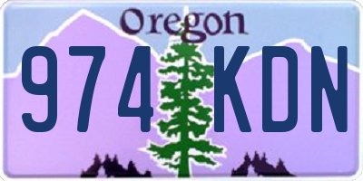 OR license plate 974KDN