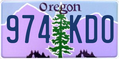 OR license plate 974KDO
